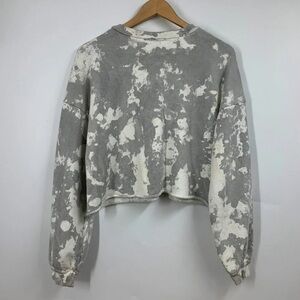 Chic Gray and White Women's Sweatshirt